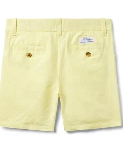 Janie and Jack Linen Flat Front Short (Toddler/Little Kids/Big Kids) Yellow Sale
