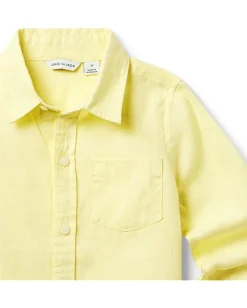 Kids/BOY Janie and Jack Linen Roll Up Shirt (Toddler/Little Kids/Big Kids)