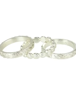 Dogeared Links, Flowers & Wheat (Set of 3) Silver Dipped Sale