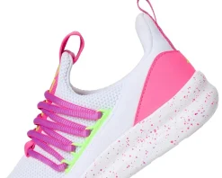 adidas Kids Lite Racer Adapt 7.0 Sportswear Shoes (Little Kid/Big Kid) White/Lucid Lemon/Lucid Pink Hot
