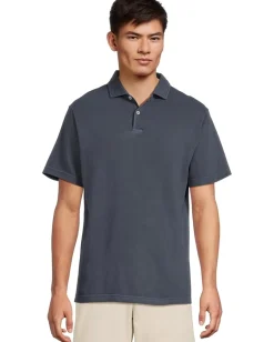 Vineyard Vines Lived-in Pique Polo Nautical Navy Outlet