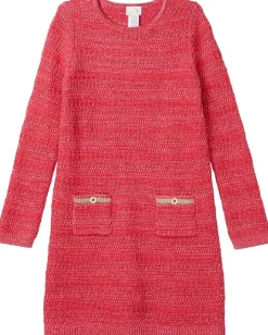 Lilly Pulitzer Kids Lolo Sweater Dress (Toddler/ Little Kid/Big Kid) Cherry Red Metallic Marl Sale