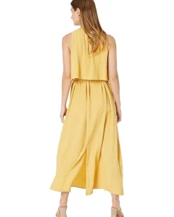 Women Calvin Klein Long Dress with Overlay Bodice