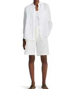 Vince Shirts & Tops|Shirts & Tops<Long Sleeve Easy Button Down Optic White