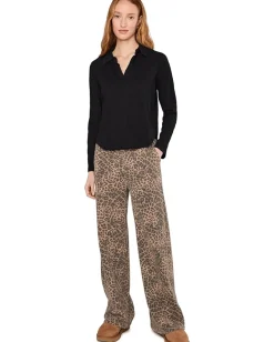 Mod-o-doc Shirts & Tops|Shirts & Tops<Long Sleeve Easy Polo Tee Black 1