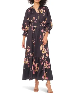 Women Vince Camuto Long Sleeve Maxi Dress with Smocked