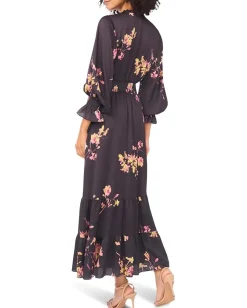 Women Vince Camuto Long Sleeve Maxi Dress with Smocked