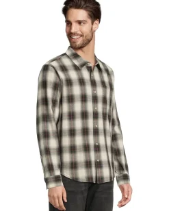 Activewear|Liverpool Los Angeles Long Sleeve Plaid Button Up Shirt Black/Red Multi