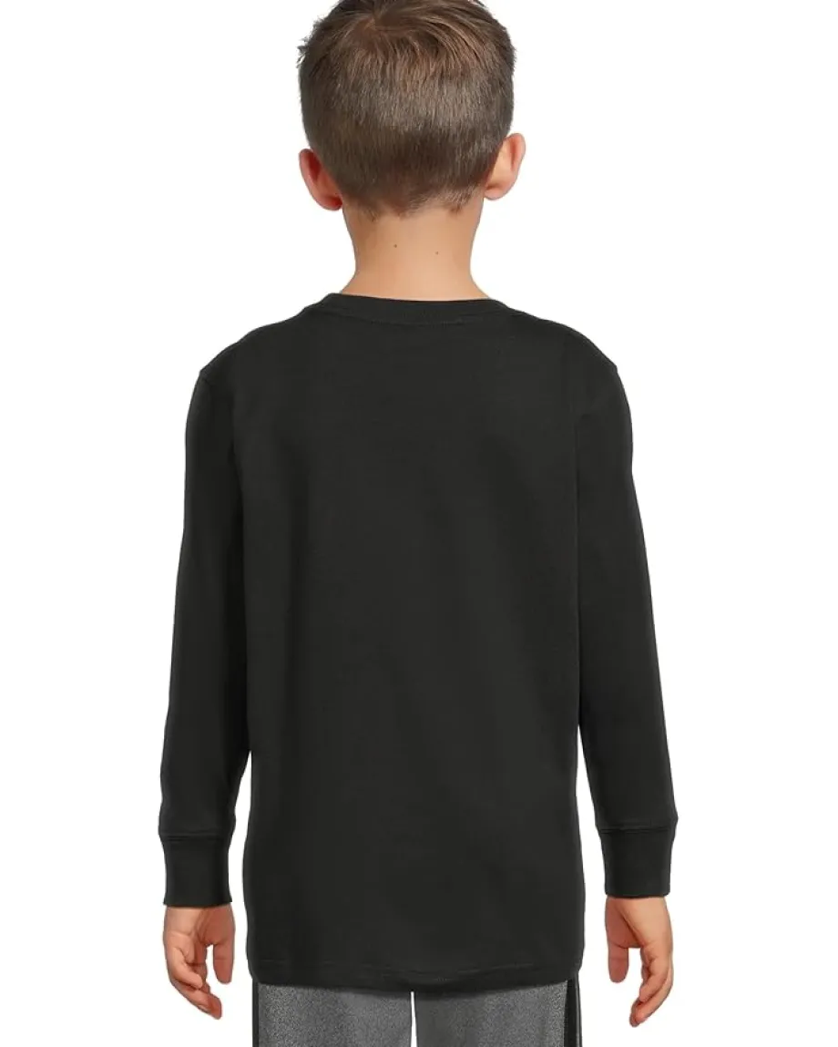 Clothing|adidas Kids Long Sleeve Sport Graphic Tee (Toddler/Little Kid) Black/Multi