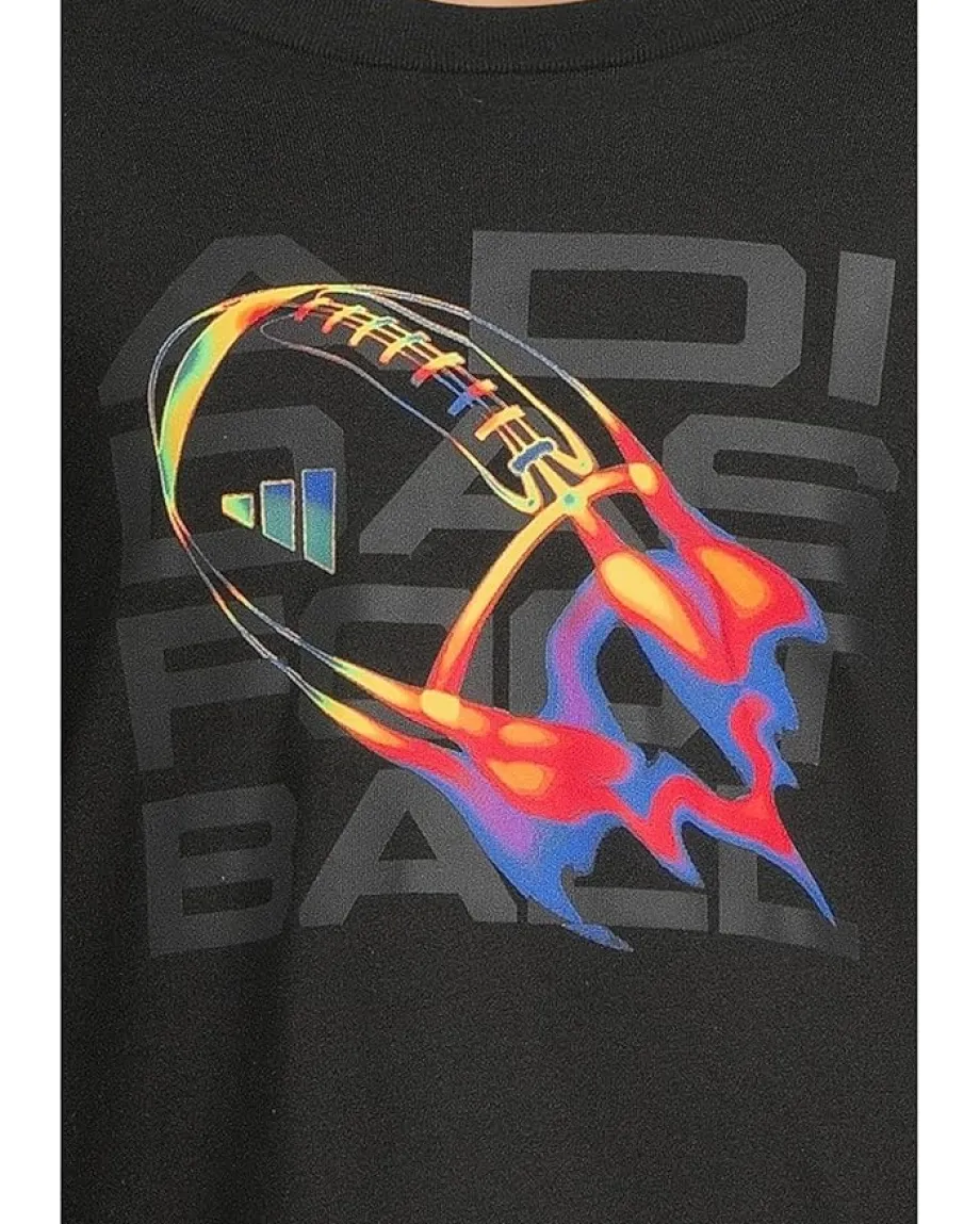 Clothing|adidas Kids Long Sleeve Sport Graphic Tee (Toddler/Little Kid) Black/Multi