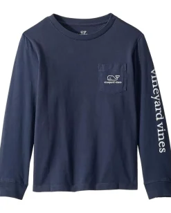 Vineyard Vines Kids Long Sleeve Vintage Whale (Toddler/Little Kids/Big Kids) Blue Blazer New