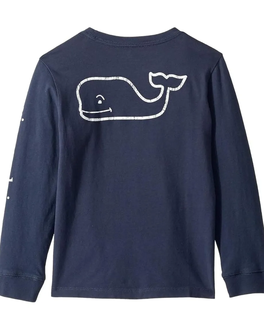 Vineyard Vines Kids Long Sleeve Vintage Whale (Toddler/Little Kids/Big Kids) Blue Blazer New