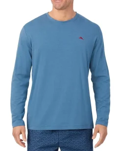 Tommy Bahama Long Sleeves T Shirt Denim Blue