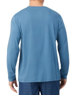 Tommy Bahama Long Sleeves T Shirt Denim Blue