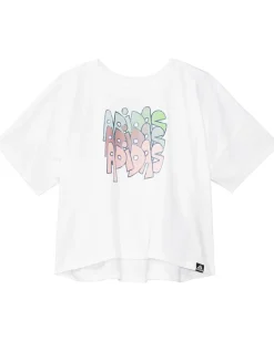 adidas Kids Clothing<Loose Box Tee S24 (Toddler/Little Kid) Wht Multi