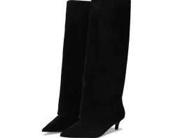 Boots|Boots|Steve Madden Luca Black Suede Wide Calf