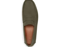 COACH Luca Leather Driver Army Green New