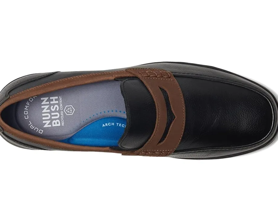 Nunn Bush Loafers|Loafers<Luca Moccasin Toe Penny Loafer Lightweight Comfortable Slip-On Black