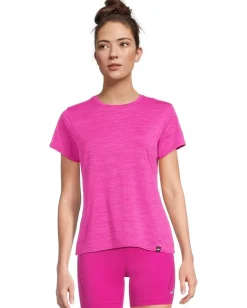 Activewear|Shirts & Tops|Brooks Luxe Short Sleeve Heather Magenta