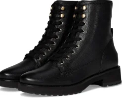 Boots|Boots|Cole Haan Lyndon Waterproof Lace-Up Booties Black Leather Waterproof