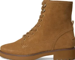 Boots|Boots|Cole Haan Lyndon Waterproof Lace-Up Booties Golden Honey Suede Waterproof