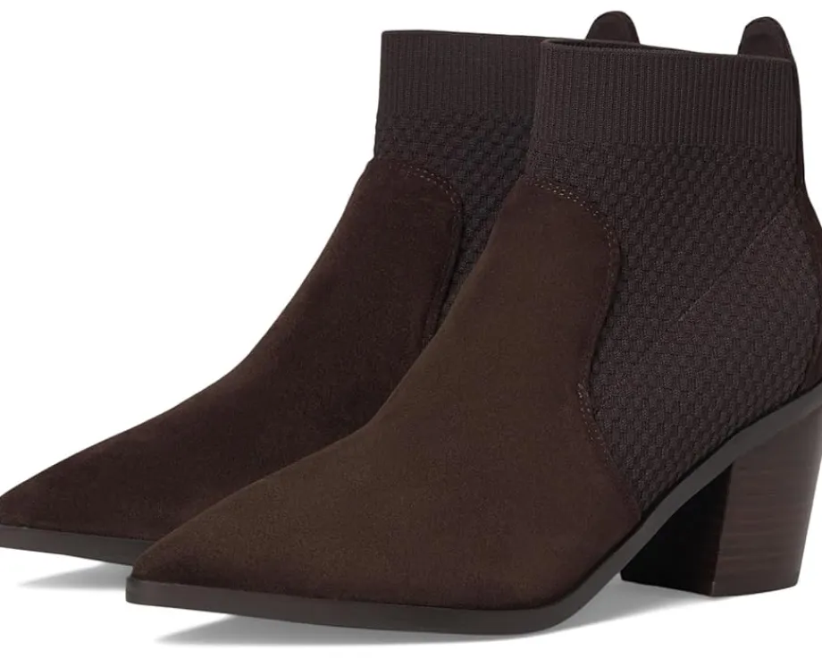 Boots|Boots|Cole Haan Maggie 75mm Booties Dark Chocolate Suede/Tonal Stretknit