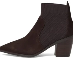 Boots|Boots|Cole Haan Maggie 75mm Booties Dark Chocolate Suede/Tonal Stretknit