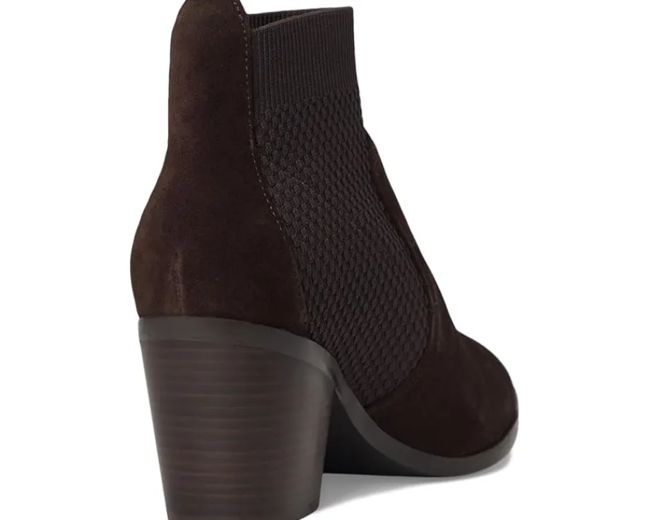 Boots|Boots|Cole Haan Maggie 75mm Booties Dark Chocolate Suede/Tonal Stretknit