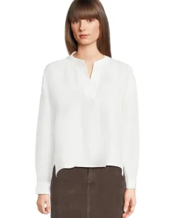 Eileen Fisher Shirts & Tops|Shirts & Tops<Mandarin Collar Top Ivory