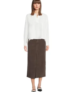 Eileen Fisher Shirts & Tops|Shirts & Tops<Mandarin Collar Top Ivory