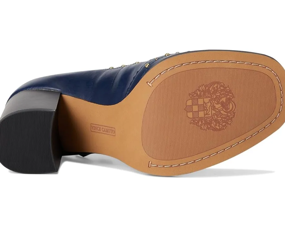 Vince Camuto Maris T-strap Block Heel Pump Deep Navy Outlet