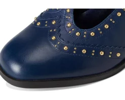 Vince Camuto Maris T-strap Block Heel Pump Deep Navy Outlet