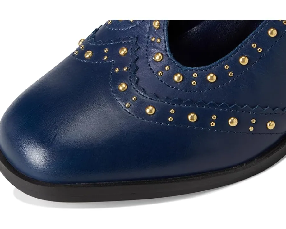 Vince Camuto Maris T-strap Block Heel Pump Deep Navy Outlet