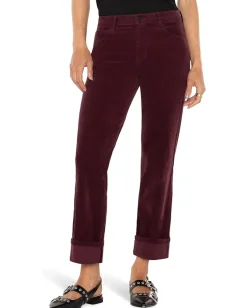 Women Liverpool Los Angeles Marley Girlfriend Cuffed Mid Rise Stretch Corduroy in