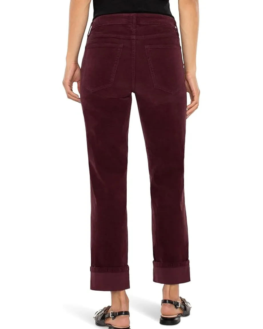 Women Liverpool Los Angeles Marley Girlfriend Cuffed Mid Rise Stretch Corduroy in