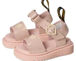 Dr. Martens Kid's Collection Marlowe Hearts (Little Kid/Big Kid) Powder Pink New