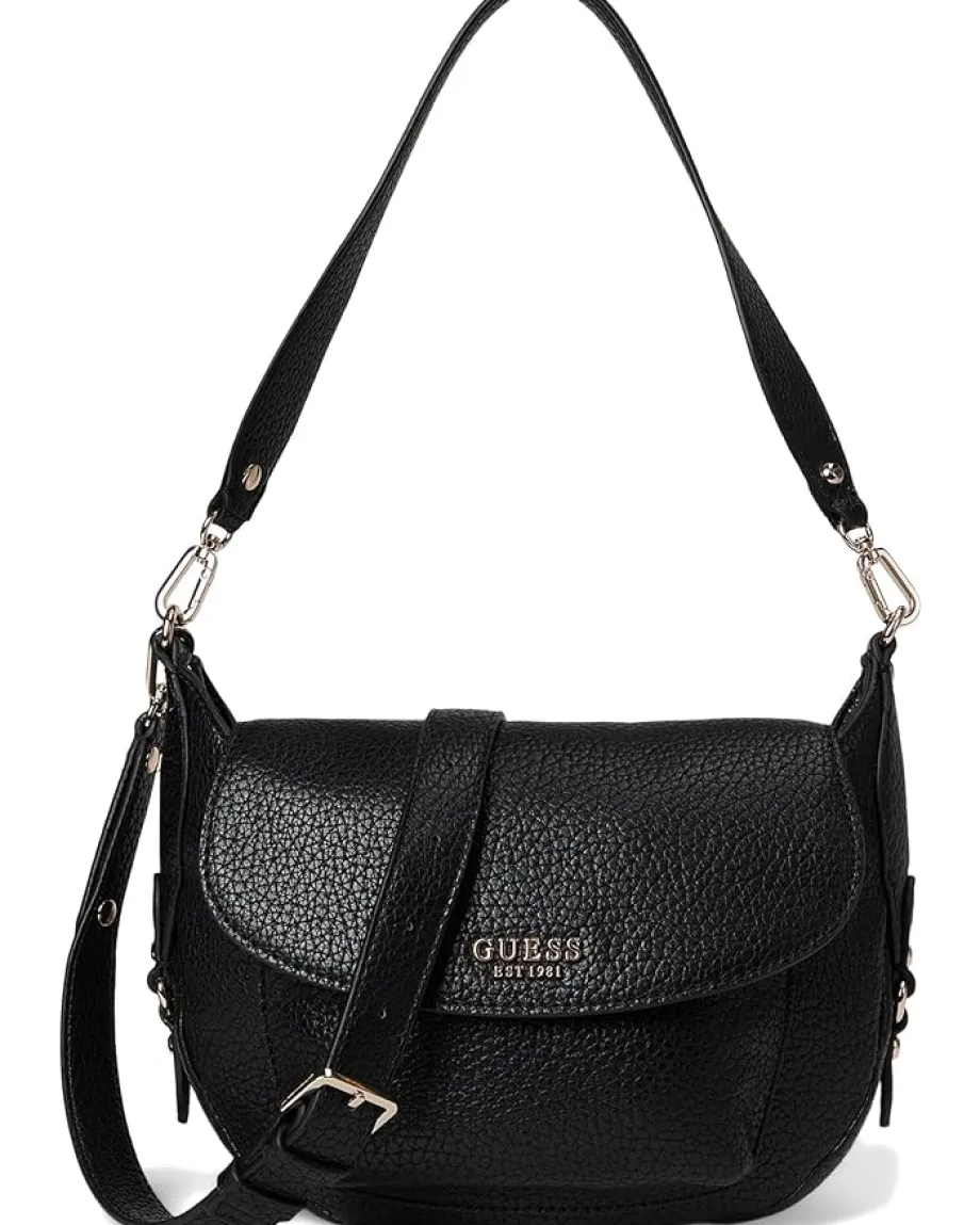 GUESS Handbags|Shoulder Bags<Marsha Flap Shoulder Bag Black