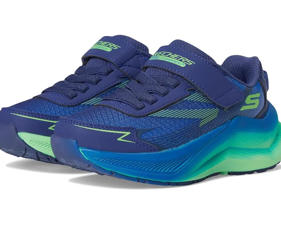 SKECHERS KIDS Shoes<Max Cushioning Ascender 404022L (Little Kid/Big Kid) Navy/Lime
