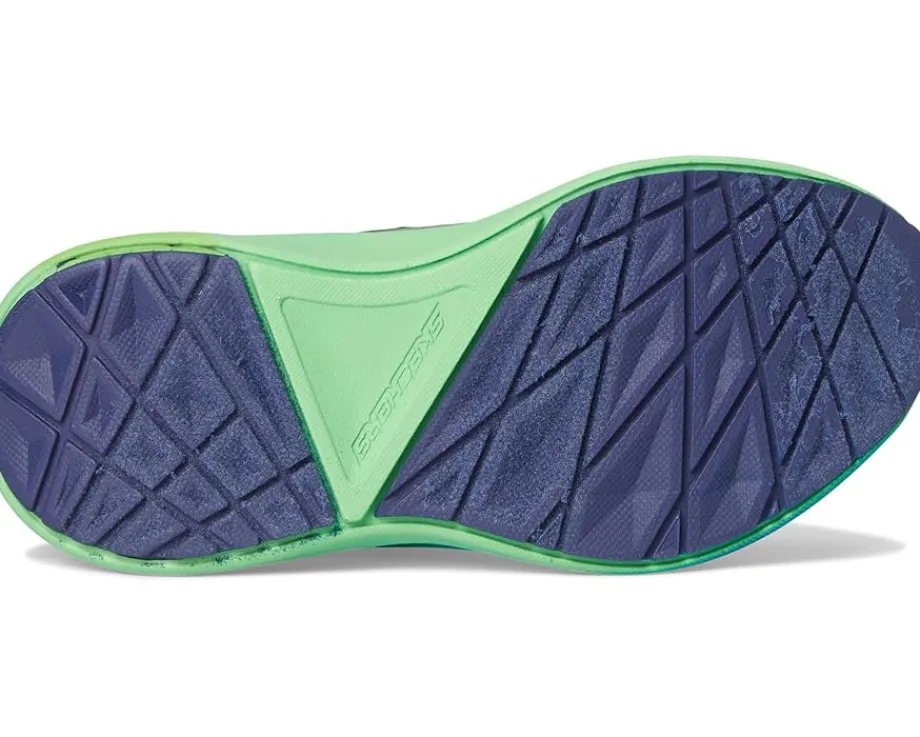 SKECHERS KIDS Shoes<Max Cushioning Ascender 404022L (Little Kid/Big Kid) Navy/Lime