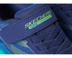 SKECHERS KIDS Shoes<Max Cushioning Ascender 404022L (Little Kid/Big Kid) Navy/Lime