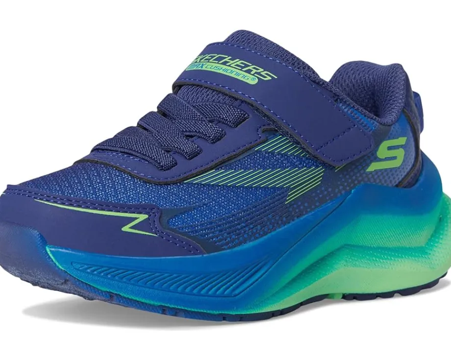 SKECHERS KIDS Shoes<Max Cushioning Ascender 404022L (Little Kid/Big Kid) Navy/Lime