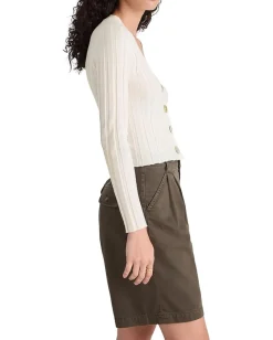 Women Madewell Merino Silk Akila Wide Rib Cardigan