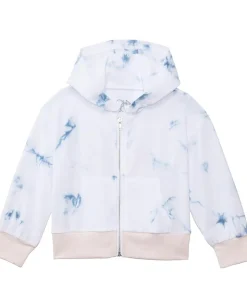 Chaser Kids Mermaid Shell Zip-Up Hoodie (Toddler/Little Kids) Sky Blue Tie Dye Online