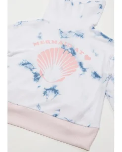 Chaser Kids Mermaid Shell Zip-Up Hoodie (Toddler/Little Kids) Sky Blue Tie Dye Online