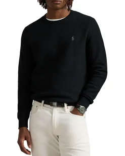 Polo Ralph Lauren Mesh-knit Cotton Crewneck Sweater