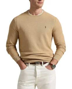 Polo Ralph Lauren Mesh-knit Cotton Crewneck Sweater