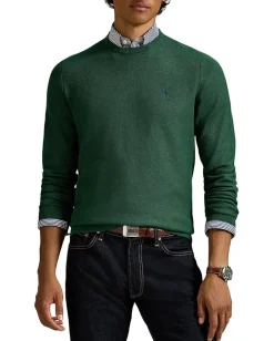 Activewear|Sweaters|Polo Ralph Lauren Mesh-knit Cotton Crewneck Sweater Vintage Pine