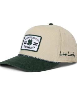 Black Clover Accessories|Accessories<Michigan State Legacy Adjustable Snapback Hat Natural/Dark Green/Corduroy With Rope Hd Patch