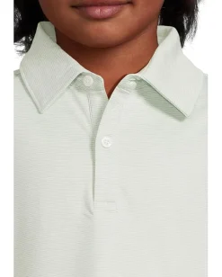 Clothing|Johnston & Murphy Kids Micro Stripe Polo (Big Kid) Green