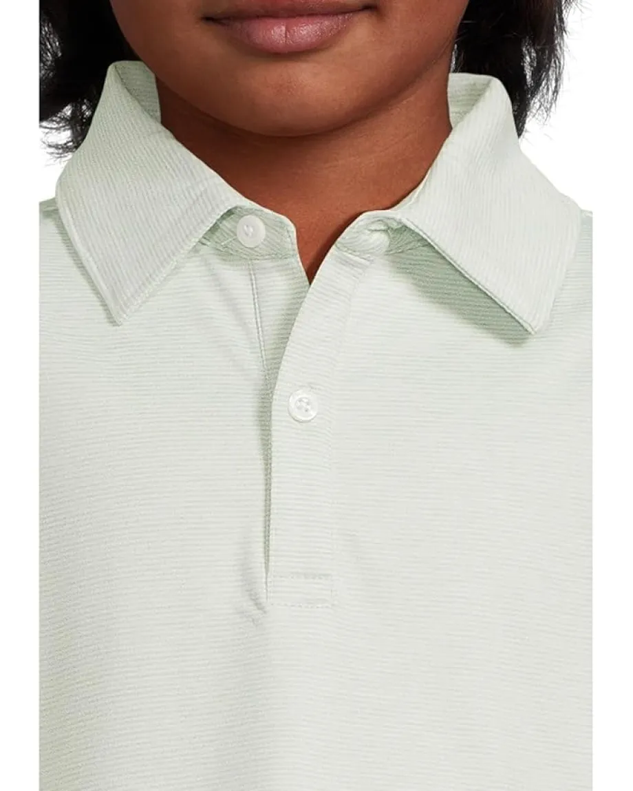 Clothing|Johnston & Murphy Kids Micro Stripe Polo (Big Kid) Green